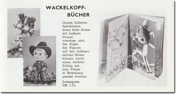 Wackelkopfbücher im Carlsen Gesamtverzeichnis von 1957