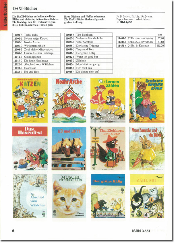 DAXI Bücher im Gesamtverzeichnis 1979